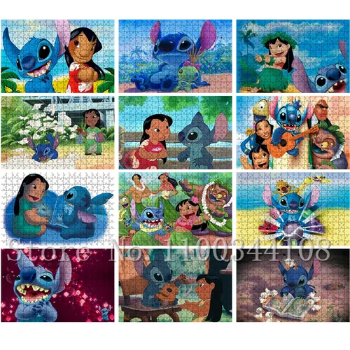 Disney Lilo & Stitch Cartoon Puzzles 35//Stück Anime Puzzles für Kinder Früher ziehung Spielzeug