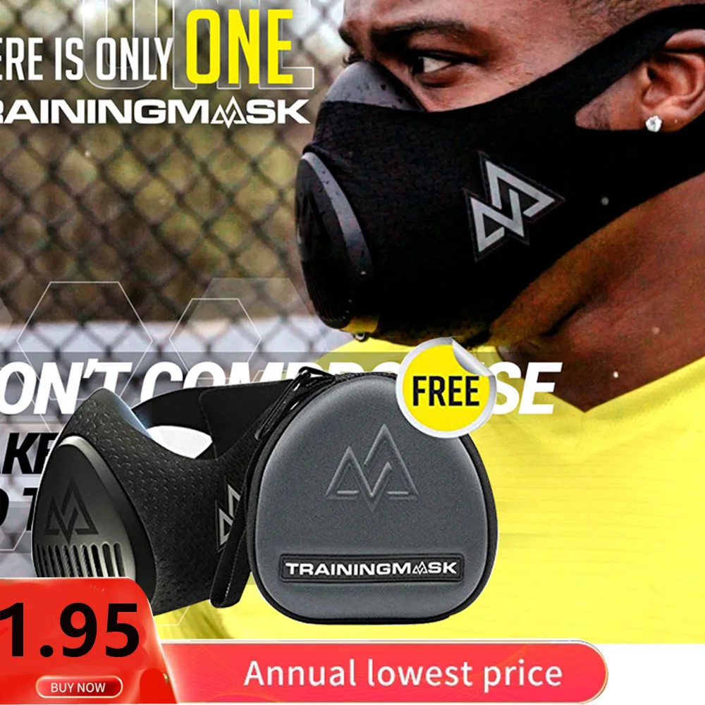 Sportmaske Gesichtsmaske Höhe Laufen Fitness High Altitude Trainingsmaske 3.0 Maske Simulation Plateau Trainingsmaske 2.0 Image