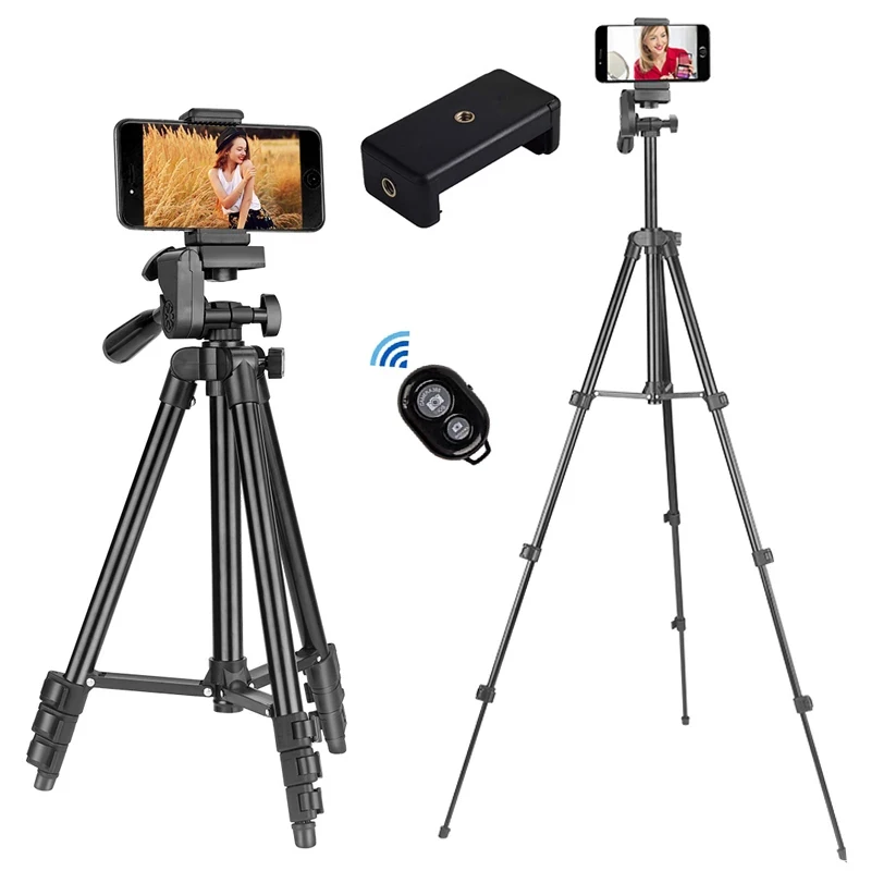 Telefon Stativ 102 cm Professionelle Video Aufnahme DSLR Kamera Fotografie Stehen für Xiaomi HUAWEI iPhone Gopro mit Selfie Fernbedienung Image