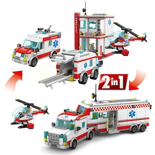 Neue kompatible Arzt Stadt Krankenhaus Modell Bausteine Ziegel Spielzeug für Kinder Weihnachten