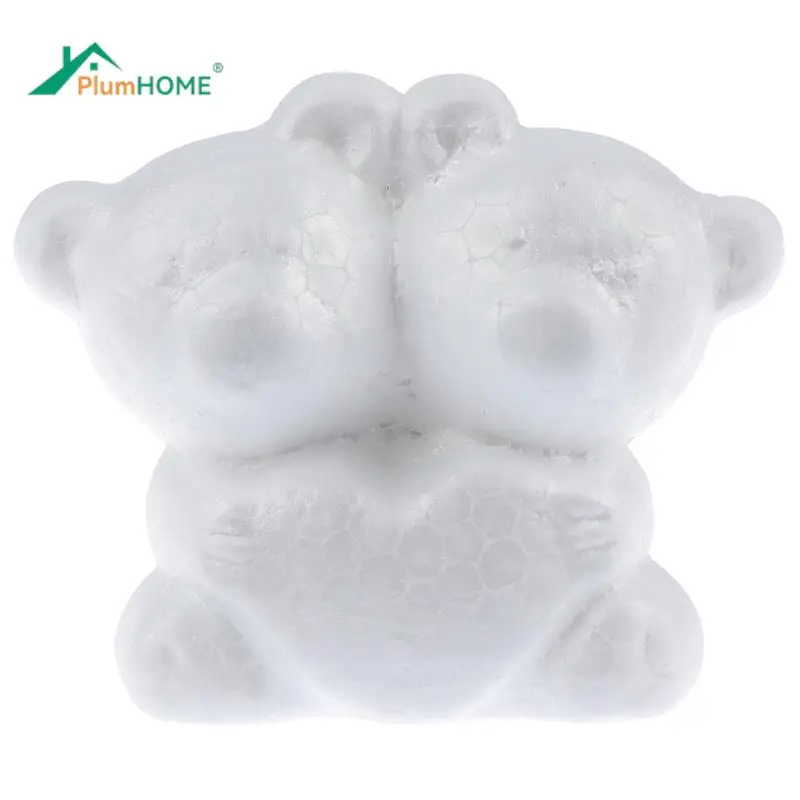 1PC blanc modélisation polystyrène polystyrène mousse ours artisanat boules pour bricolage noël fête de mariage décoration fournitures cadeaux