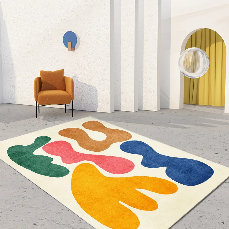 Moderner Stil, Schlafzimmer-Dekoration, Plüsch-Teppich, große Teppiche für Wohnzimmer, Zuhause, abstrakte Bodenmatte, flauschiger, weicher Kinderteppich
