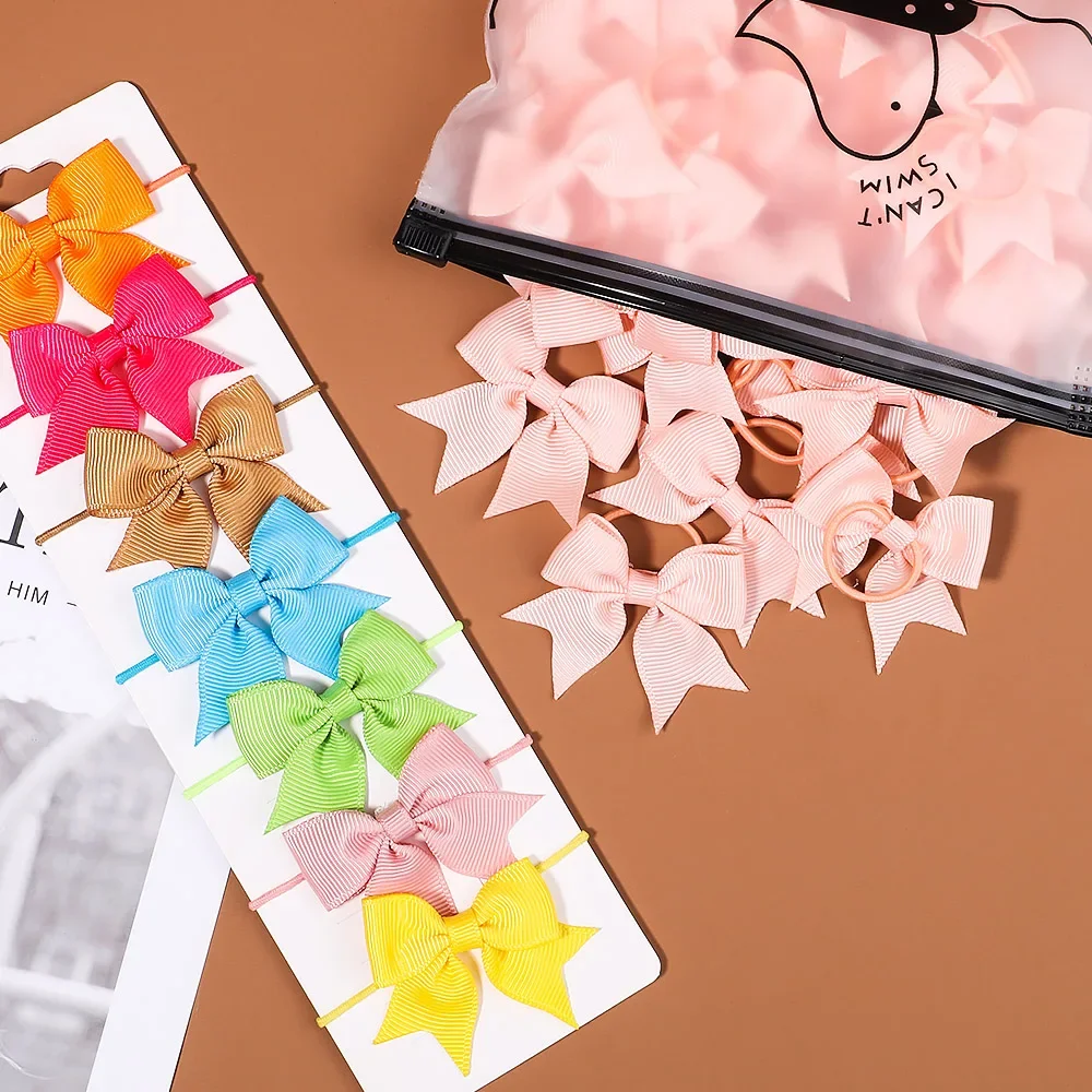 5/10/20 Teile/los Ripsband Zopf Haar Bögen Elastische Krawatten Haar Bands Halter Haar Zubehör für Baby Mädchen kleinkinder Image