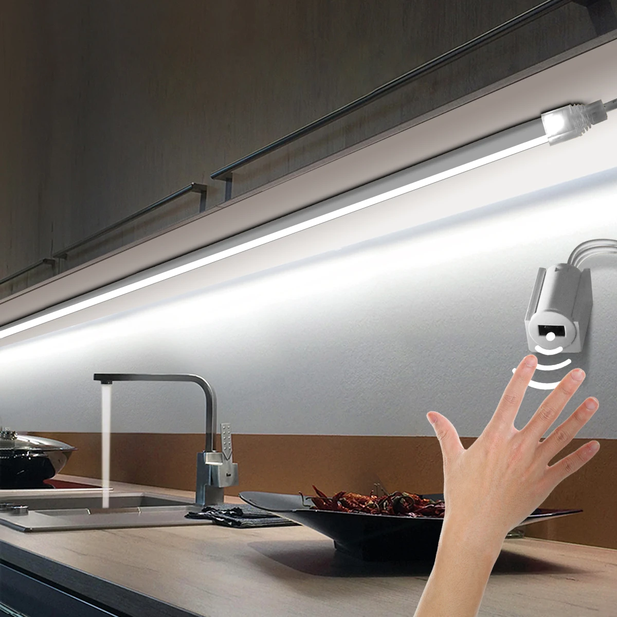 Smart Hand Sweep Neonlichter LED Schrank Küche Lampe Bewegungs sensor wasserdicht für Schrank Schrank DIY Weihnachts dekoration