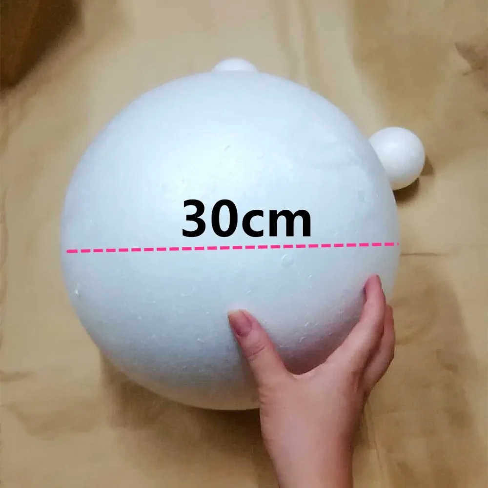 30 cm 1 pièces blanc modélisation polystyrène polystyrène mousse boules fête boules de noël bricolage artisanat balle maison décorations de mariage 11,81in