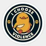 Scegli la violenza divertente anatra di Tobe Fonseca Sticker per Laptop Decor camera da letto auto