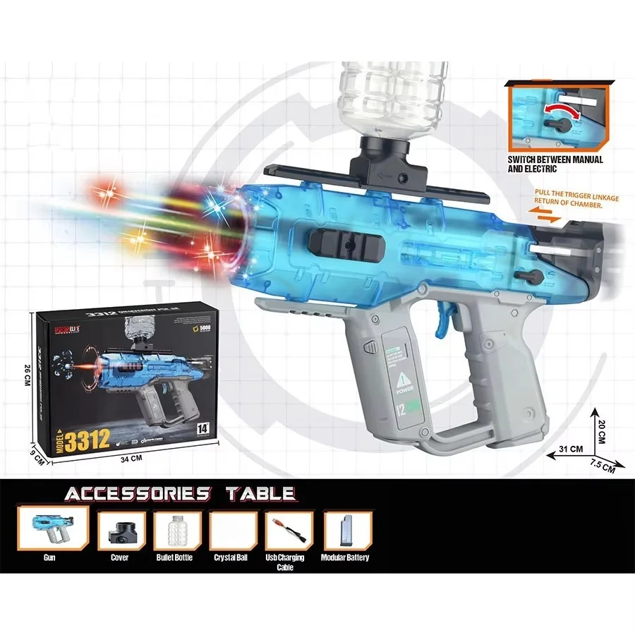 Boule électrique Blaster, batterie Rechargeable, automatique, jeux de plein air, jouets pour activités, jeu d
