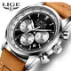 LIGE-Montre-bracelet chronographe Shoous pour homme montres de luxe pour homme montre à quartz en