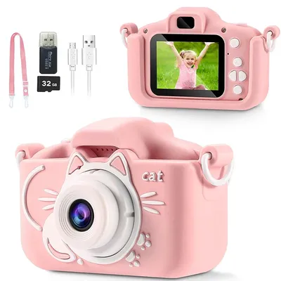 Caméra de dessin animé pour enfants jouets mignons écran 2 pouces résolution HD cadeaux