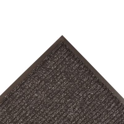 NoTrax 109S0310CH Brush Step Entrance Scraper Floor Mat, 3' x 10', 3/8" Thick, Charcoal, Gray