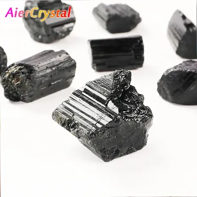 180g Natural Black Tourmaline Gravel Raw Ore Fine Crystal Mineral Specimen Healing Collection