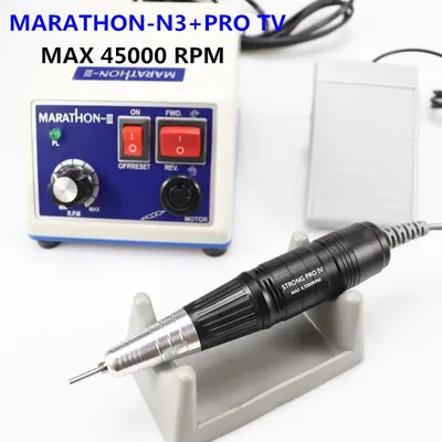 STRONG 210 Dental Lab Micromotor Machine N3 + PRO 45000RPM handpiece Straight Contra Angle