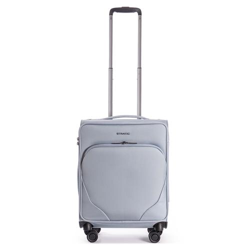 Stratic - Mix 4-Rollen Kabinentrolley 55 cm Handgepäckkoffer 1 ct Silber Herren