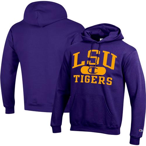 Lila LSU Tigers Arch Pill Pullover-Kapuzenpullover von Champion für Herren