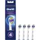 Oral-B 3D White Replacement Toothbrush Head with CleanMaximiser Technology, Pack of 4 Counts