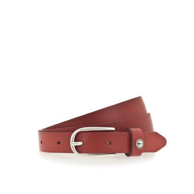 Ledergürtel TAMARIS, Damen, Gr. 80, rot, Rindsleder, unifarben, feminin,casual,klassisch, Gürtel, weiches Rindleder mit leichter Narbung, schmal Image