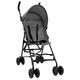 Pushchair Buggy Children's Buggy Foldable 360° Sun and Rain Cover Foldable 3-Point Safety Belt from 6 Months Light Grey and Black Steel
