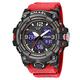 Men's Watches Sports Outdoor Waterproof Military Watch Analog Digital Sport Watch Electronic Tactical Army Watches for Men Date Multi Function LED Alarm Stopwatch,Red