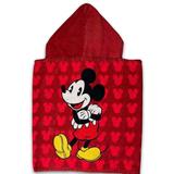 Disney Accessories | Disney Vintage Mickey Mouse Hooded Terry Cloth Pool Beach Bath Towel Wrap Kids | Color: Black/Red | Size: Os