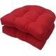 AALLYN Garden Wicker Chair Cushion - 19" X 19", Waterproof Outdoor Seat Cushion Set of 2, Fade Resistant Patio Wicker Seat Cushions for Patio Furniture(Color:Red)