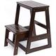 CHIMALI Step Stool Wooden Stair Stool 2-step Step Ladder Home Creative Folding Stool Multi-function Ladder Chair Dual-use Step stool (Color : B)