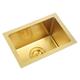 Undermount Gold Bar Sink, Small Bar Prep Sink With Strainer & Sewer Pipe, Mini Kitchen Bar Sink, Square RV Utility Sink, Outdoor Wet Bar Sink, Stainless Steel Single Bowl Sink (Size : 38x26x21cm)