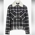Kate Spade Jackets & Coats | Kate Spade New York Rustic Plaid Jacket Size Xs | Color: Black/White | Size: Xs