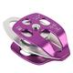 Gientan Certified Large Rescue Pulley Single/Double Sheave Outdoor Aviation Aluminum Side Swing Double Pulley for Rock Climbing Mountaineering(purple)