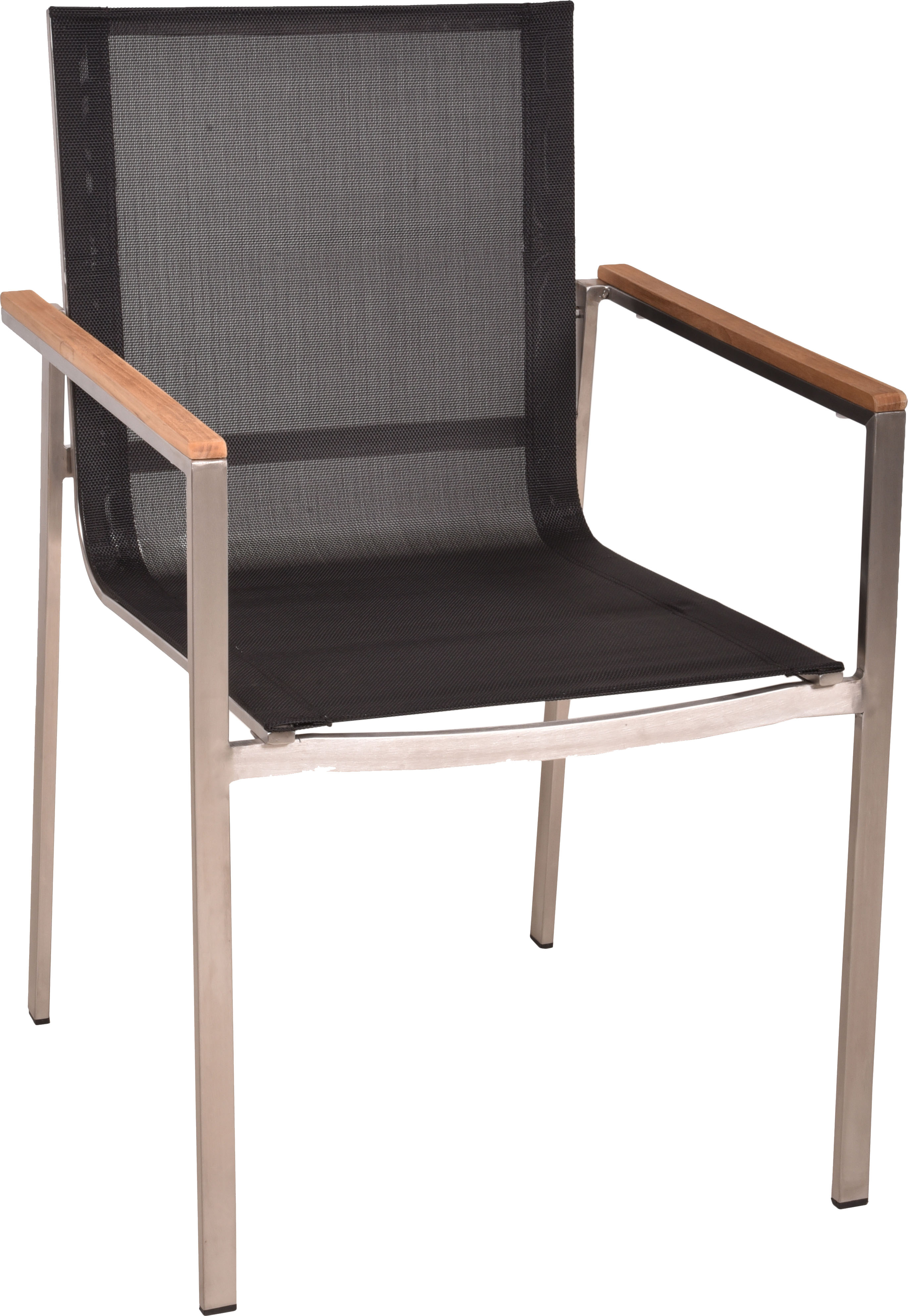 Stapelstuhl GARDEN PLEASURE "DENVER, 2er Set", grau (grau, braun, silberfarben), B:58cm H:86cm T:55cm, Kunststoff, Massivholz, Stühle, Stapelstuhl, stapelbar