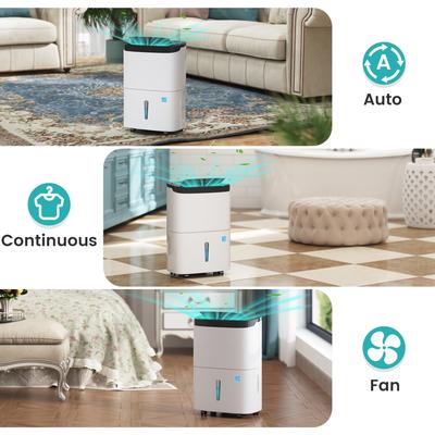 120 Pint Energy Star Dehumidifier for 6,000 Sq. Ft. – Ultra Quiet, Auto Comfort, Drain Hose & Water Tank