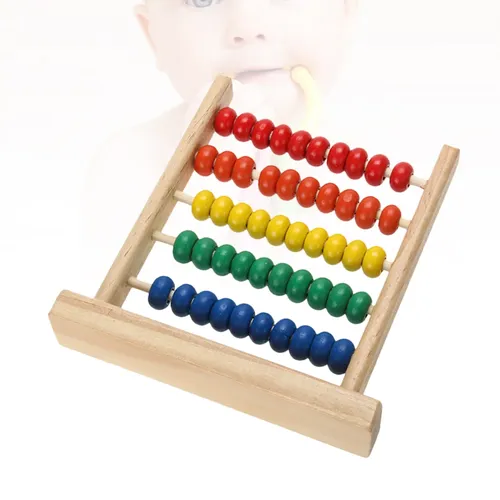 Spielzeug Zähler Kinder pädagogische Intelligenz Perle 5 Reihen Mathe Abakus Bambus Kind