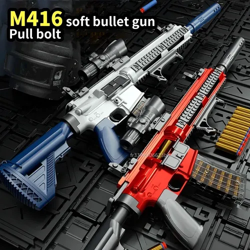 M416 Muschel auswurf Soft Bullet Spielzeug pistole Eva Scharfschützen gewehr manuelles Laden essen