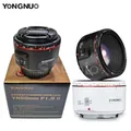 YONGNUO YN50mm F1.8 II Bright Large Aperture AF MF 50mm Standard Prime Lens messa a fuoco automatica EF supporto in metallo per fotocamera DSLR Canon