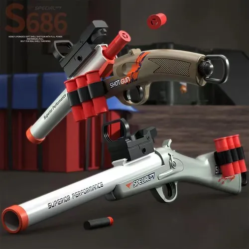 2024 s686 Schrotflinte schale Auswurf Spielzeug pistole Soft Bullet Airsoft Launcher Outdoor Sport
