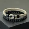 Noter Nuovo 2 Pz/set Bracciale Da Uomo Set Doppio Strato di Corda Nautica Braslet 6mm Nero Onice