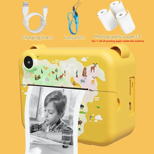 Sofortige Digital kamera Kamera mit Druckpapier Kinder Kind Selfie Videokamera Spielzeug kamera