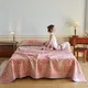 Couverture en coton jacquard quatre saisons linge de lit couvre-lit à carreaux ensemble de draps