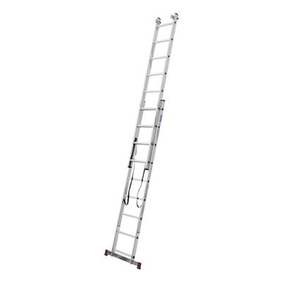 Krause Vielzweckleiter »CORDA« 3x 9 Sprossen silber, 255 cm
