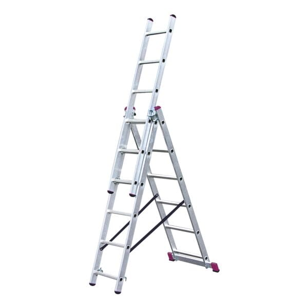 Krause Vielzweckleiter »CORDA« 3x 6 Sprossen treppenfähig silber, 170 cm Image