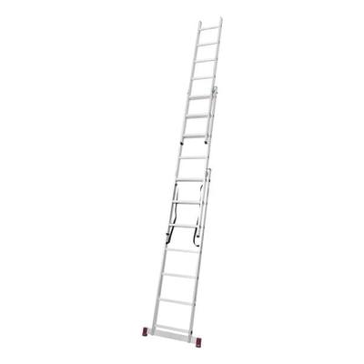 Krause Vielzweckleiter »CORDA« 3x 7 Sprossen treppenfähig silber, 200 cm