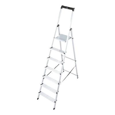 Krause Stufen-Stehleiter »MONTO Solidy« 7 Stufen mit Ablage silber, 230 cm