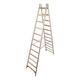 Krause Holz Doppelleiter »STABILO« 2 x 12 Sprossen braun, 335 cm