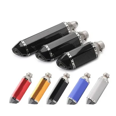 Universal Motorcycle Exhaust Pipe Muffler Outlet Escape Silencer Tube for Yamaha Honda Suzuki Kymco