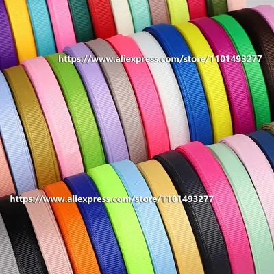 20 Yards/roll Grosgrain Ribbon For Gift Packing Wedding Christmas Decoration Handmade DIY Bows