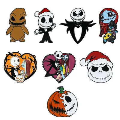 the Nightmare Before Christmas Pin Badge Sally Jack Skellington Oogie Boogie Halloween Brooch Pin