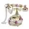 Corded Telephone Retro Landline Phone for Home/Office/Hotel, China Ceramic Antique Telephones Old Fashion Decor Desktop Phone