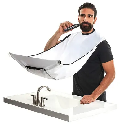 Male Shaving Apron Beard Catcher Cape Care Bib Face Shaved Hair Adult Bibs Shaver Cleaning