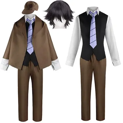 Edogawa Ranpo cosplay Costume Detective Uniform Suit Edogawa Rampo Outfits with Hat for Halloween