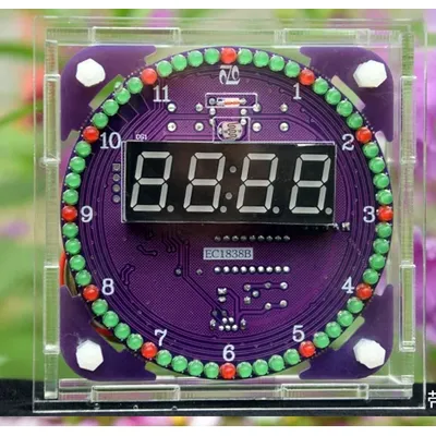 Rotating DS1302 Digital LED Display Module Alarm Electronic Digital Clock LED Temperature Display