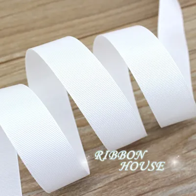 (10 Meters/lot) White Grosgrain Ribbon Wholesale Gift Wrap Christmas Decorations Ribbons Decoration